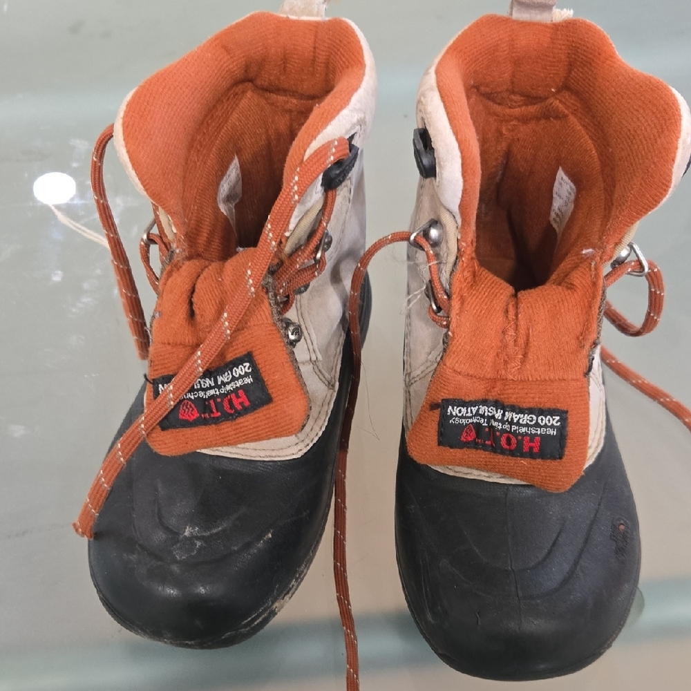 The North Face Kids Orange and Black Waterproof Snow Boots